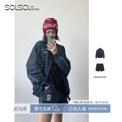MARTINE ROSE 设计师品牌 25春夏新品格纹立领夹克/短裤  SOLSOL