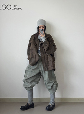 OPEN YY 设计师品牌 25早秋新品 褶裥休闲工装裤 SOLSOL