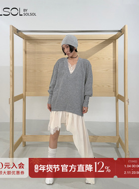 YCH 设计师品牌 25早秋新品 不规则裙摆拼接上衣 SOLSOL