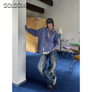 LOW CLASSIC Lc  设计师品牌 25早秋新品 翻领格子衬衫 SOLSOL