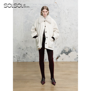 外套 YCH 纯色保暖毛领工装 25秋冬新品 SOLSOL 设计师品牌