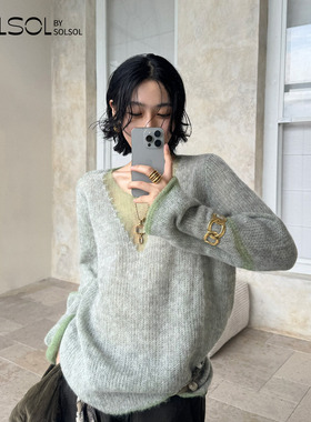 SWAYING/KINT 设计师品牌 25秋冬新品 双面羊驼毛套衫 SOLSOL