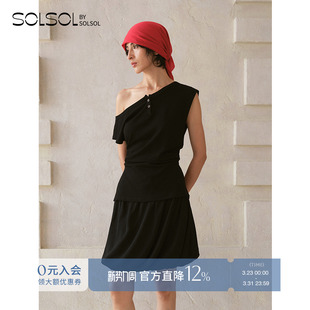 休闲褶皱落肩上衣 设计师品牌26春夏新款 SOLSOL买手店 SENSE