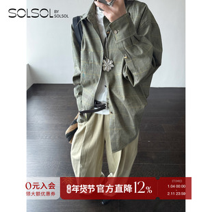 RECTO 设计师品牌 25春夏新款 复古格子衬衫  SOLSOL