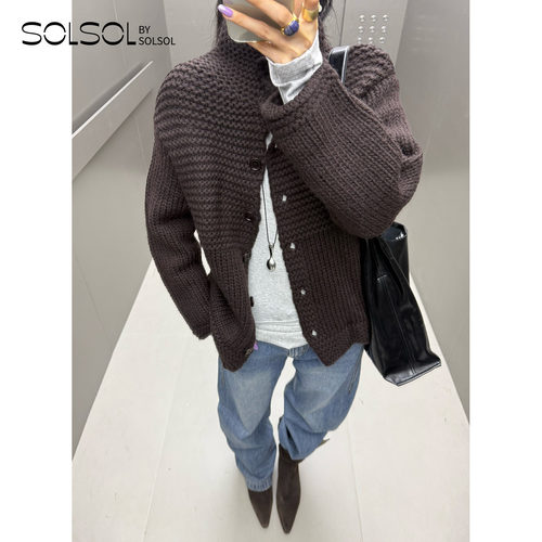 LOWCLASSIC厚实针织开衫