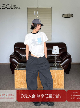 LOW CLASSIC Lc 设计师品牌 25早秋新品 水洗棉工装裤 SOLSOL