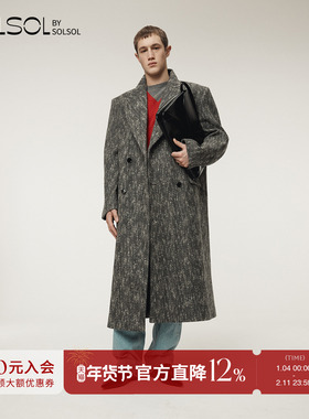 RECTO 设计师品牌25秋冬新品休闲衣袖褶皱鱼脊形大衣外套SOLSO