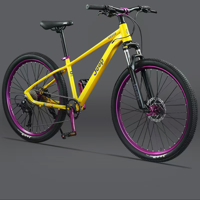 JEEP山地土坡自行车铝合金男女青少年炸街车油碟越野减震CR990