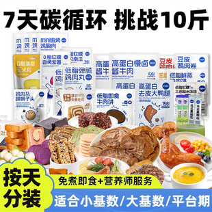 鲨鱼菲特7天碳循环2400g牛肉高蛋白低脂即食鸡肉零食按天分装 免煮