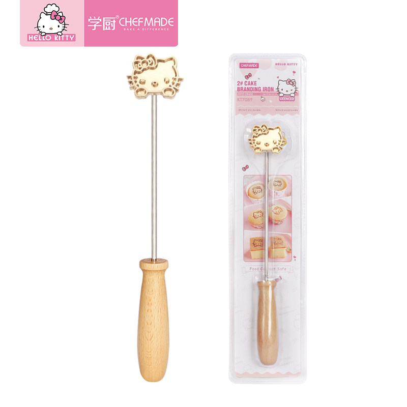 Chefmade学厨HELLOKITTY猫铜模烘焙印章古早蛋糕烙印馒头烫印2号