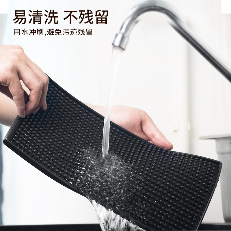 PVC杯垫长方形加厚橡胶垫
