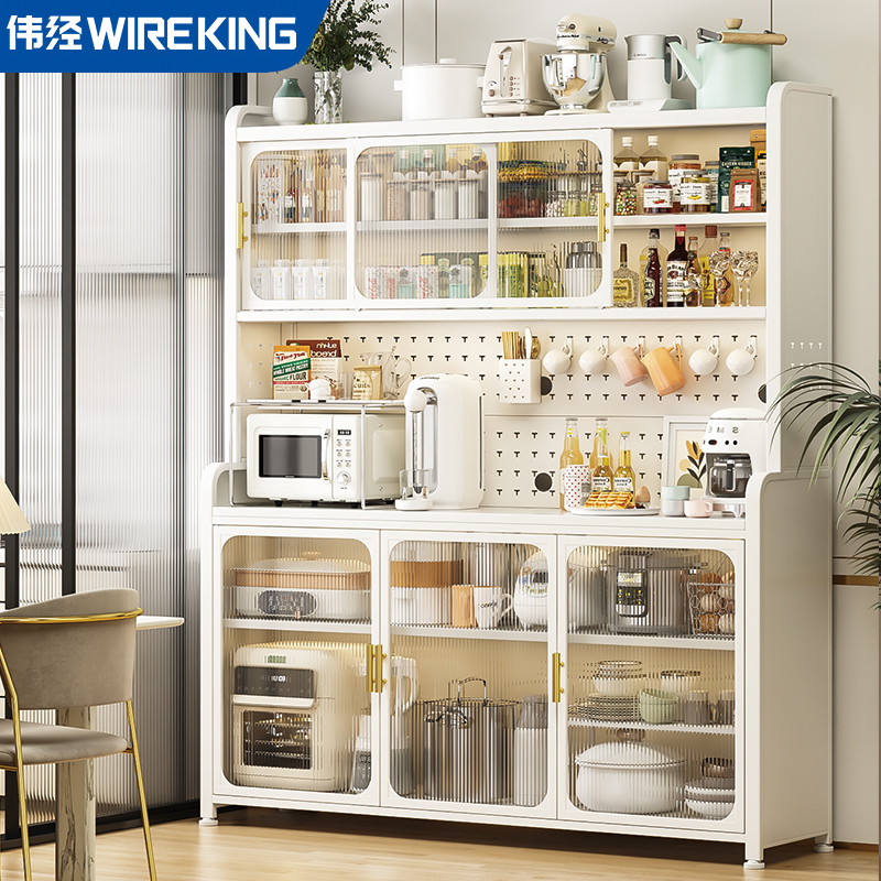 厨房置物架落地微波炉置物柜多功能小家电收纳柜子橱柜餐边储物柜