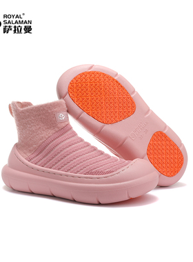 萨拉曼Salaman秋冬保暖棉鞋便捷一脚蹬加绒马丁靴防滑耐磨靴子