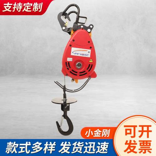 小金刚微型电动葫芦小型电机悬挂卷扬机式钢丝绳家用升降机无线