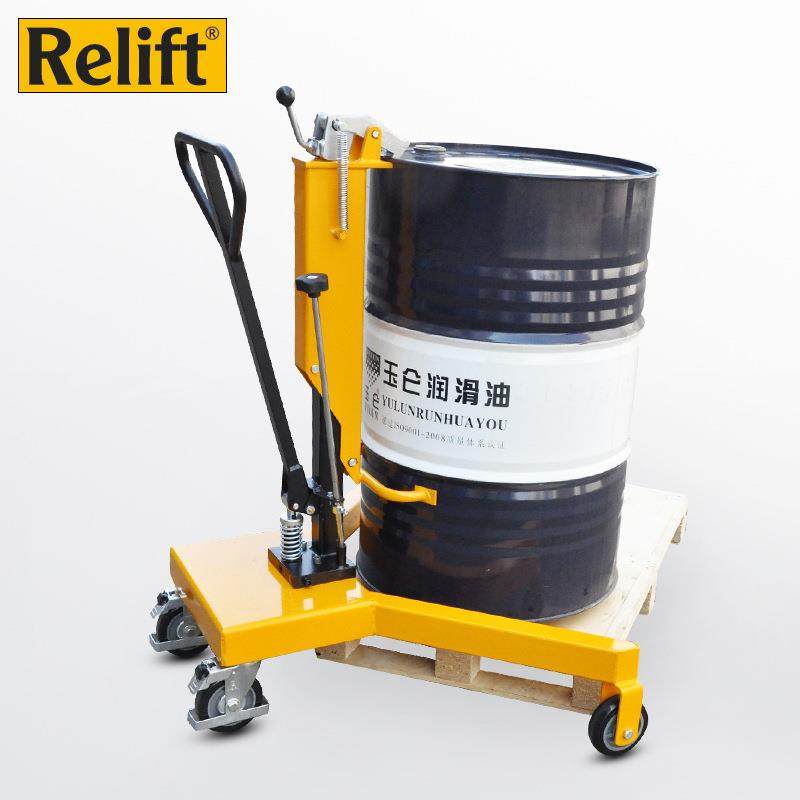 DT00手推液压油桶搬运车00kg圆通搬运车脚踏式液压提升油桶车