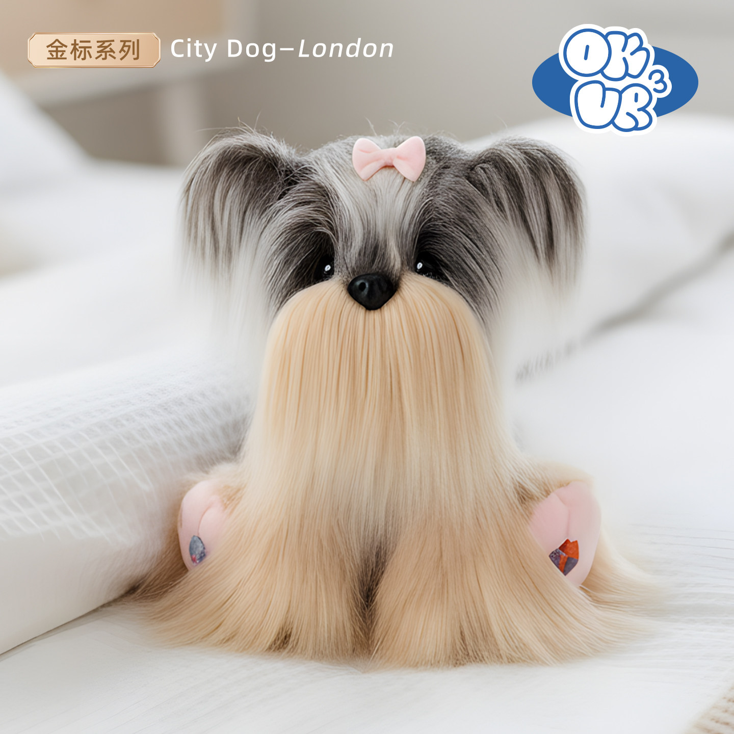 【Новый продукт】 OKURRR имитация плюшевой домашней собаки CityDog Йоркширская плюшевая кукла для подруги Изображение 1