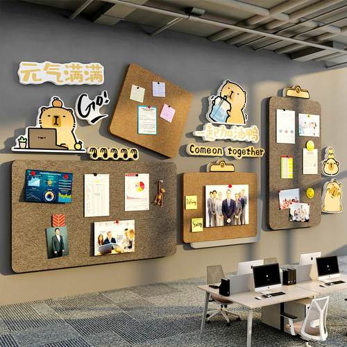 毛毡墙贴办公司室墙面装饰企业文化告栏照片展示板风采荣誉员工