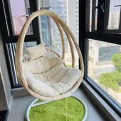 吊椅阳台家用休闲椅摇篮椅秋千室内懒人吊床摇椅网红鸟巢吊篮藤椅