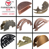 新中式 古铜把手酒店包厢推拉木门把 玻璃门半圆拉手宴会厅木门对装