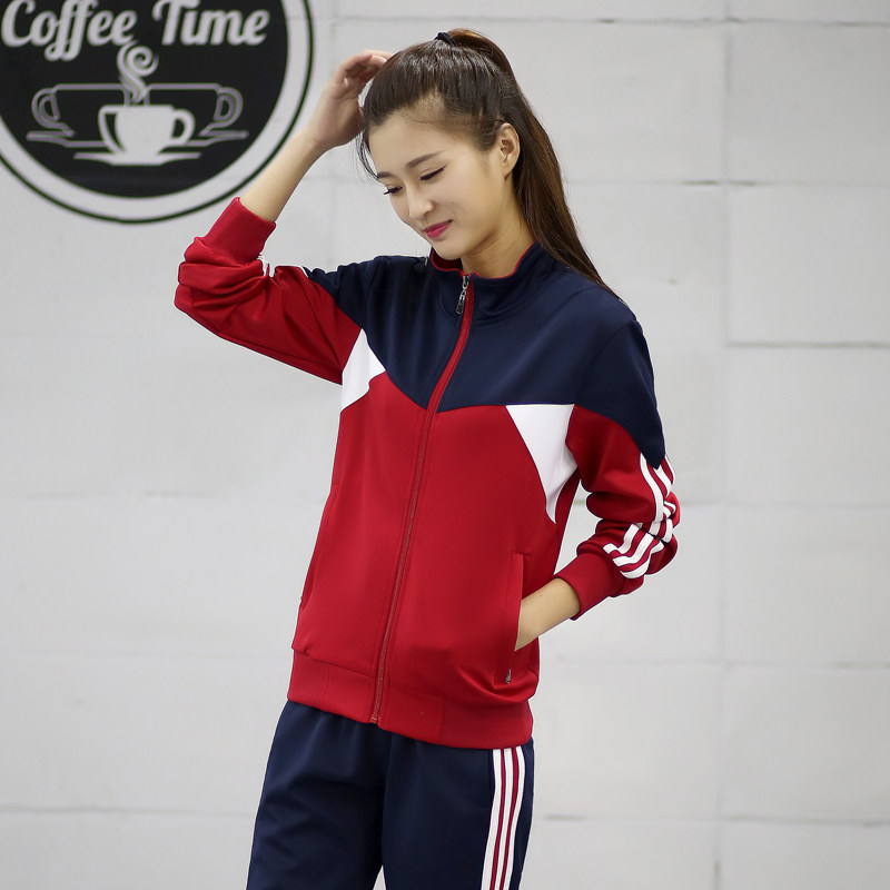 新款春秋情侣运动套装初中学生校服高中生班服团购韩版潮流学院风