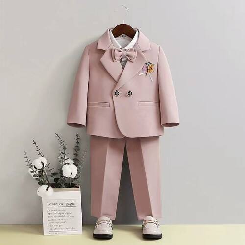 儿童西装套装2023春款男童英伦花童婚礼服中小童生日周岁礼服