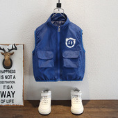 小男孩春季 帅气时髦潮薄款 小童春装 儿童马甲男童春秋2024新款