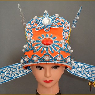 快速发货新款戏曲古装越剧点绸状元帽驸马帽N京剧官帽花纱帽六角