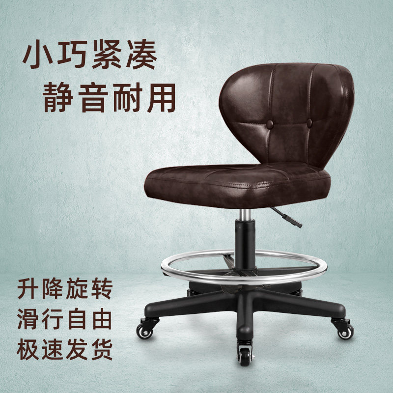 升降椅子美c容凳理发美甲旋转升降学生学习书桌带靠背小型电脑椅