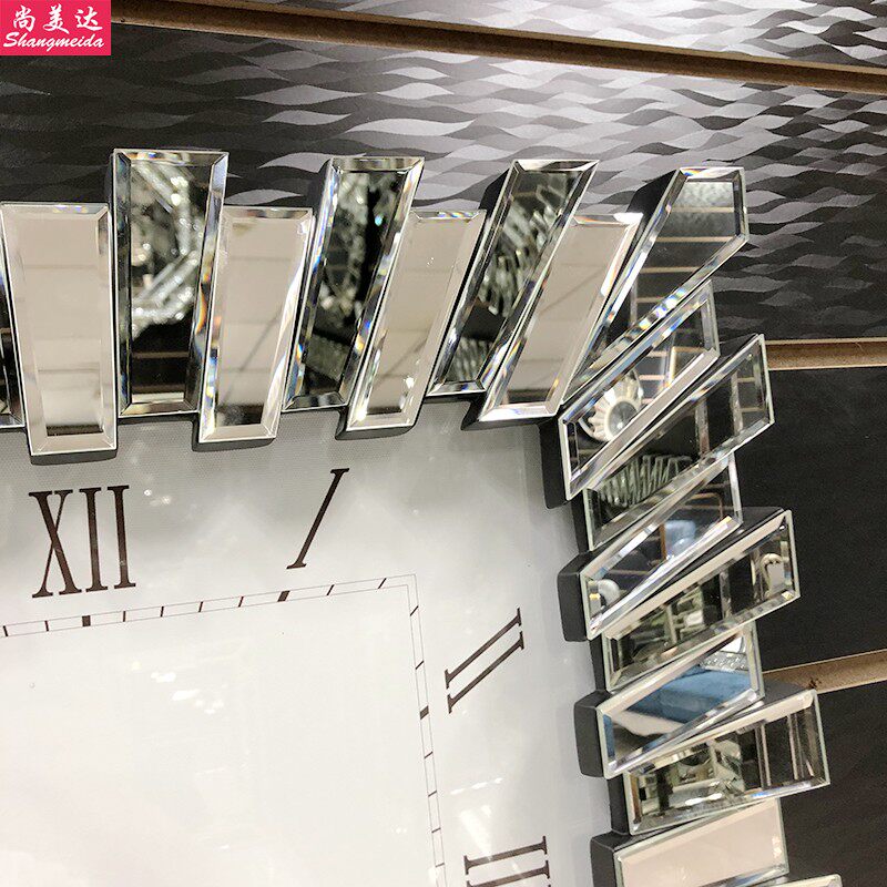 客厅个性时尚挂钟饭厅家用u轻奢装饰时钟创意贴镜静音钟表太阳机