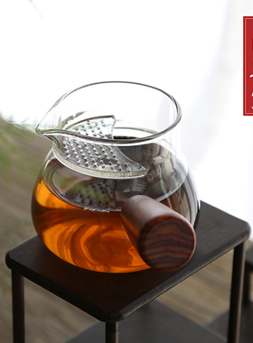 滤网玻璃公道杯过滤茶壶耐高温侧把分茶器茶海公杯功夫茶具泡茶器