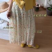 小文姐 波点 a字半身裙女小个子中长款 W0214 ‘彩虹波点裙’夏季
