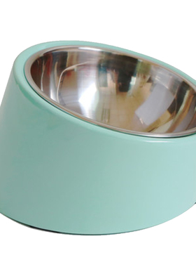 super休普防滑倾斜狗碗 宠物碗不锈钢狗碗猫碗狗食盆护颈斜口饭碗