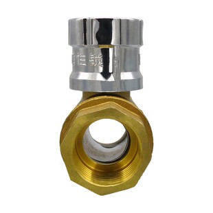 黄铜磁性锁闭球阀4分6分水表前阀门暖气热力供暖锁阀总阀带锁开关