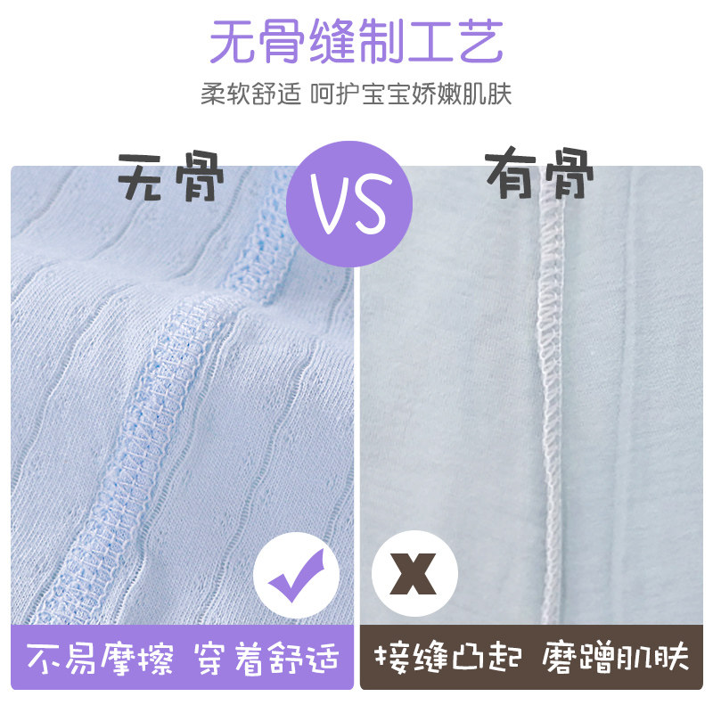 宝宝内衣套装婴儿衣服分体全棉男童睡衣夏季女薄款长袖儿童空调服