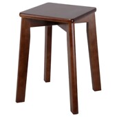 实木方凳橡胶木方餐凳原木胡桃色木凳子家用省空间凳子可叠可摞凳