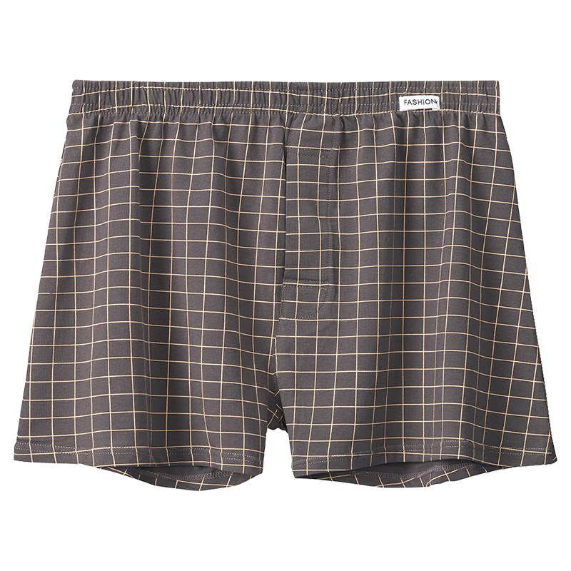 男士宽松阿罗裤平角内裤纯棉四角裤舒适大码潮男透气短睡裤居家裤