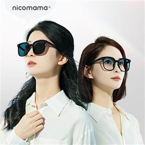 nicomama可折叠成人墨镜户外太阳镜防紫外线大框百搭防晒显脸小女