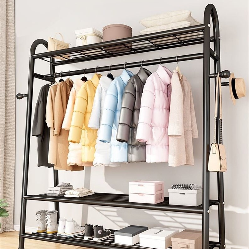 鑫佳润落地衣架家用卧室挂衣架室内折叠简易晾衣杆阳台晒衣服架子