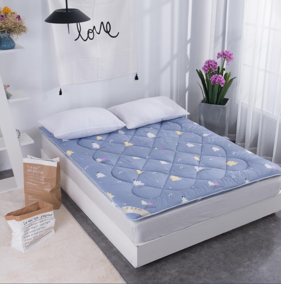 可折叠床上铺的褥子单双人防滑加厚垫絮1.8m软垫被子贴身120床垫