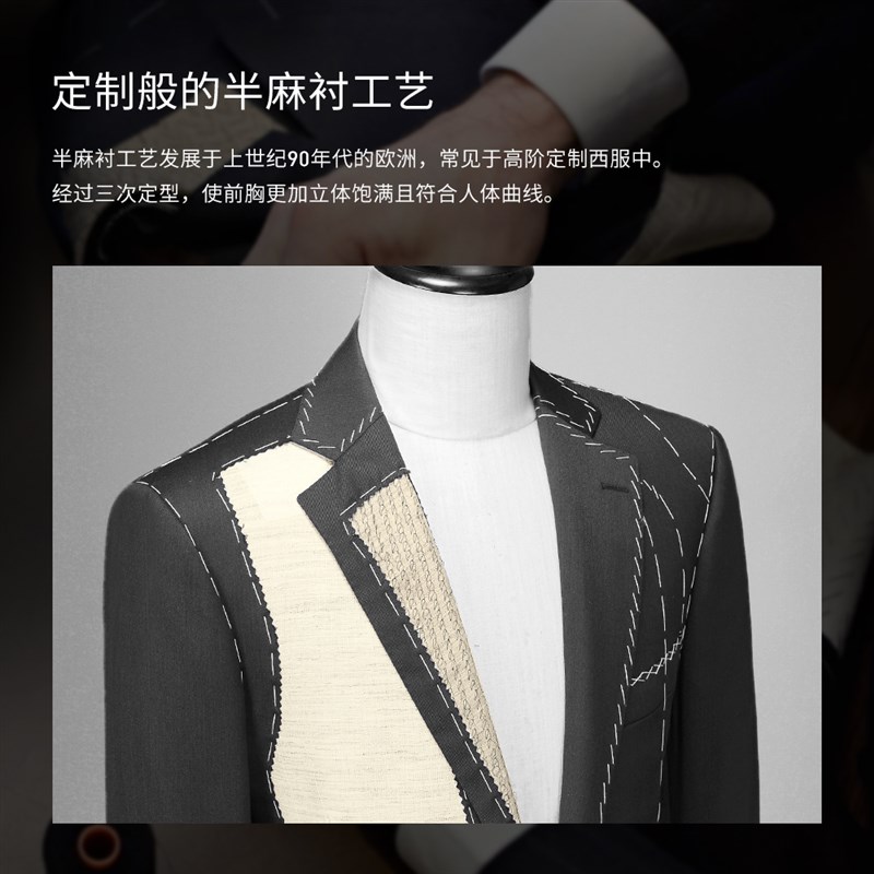 澳嘉羊毛西装男套装西服定制新郎结婚礼服订婚三件套男士商务正装