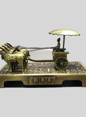 兵马俑铜车马摆件西安特色旅游纪念品中国风金属工艺品马车礼物品