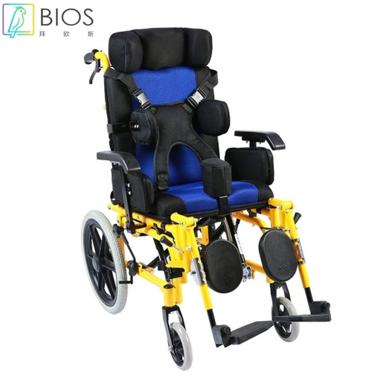 工厂货源小型折叠轻便轮椅儿童辅助轮椅多功能老年代步车