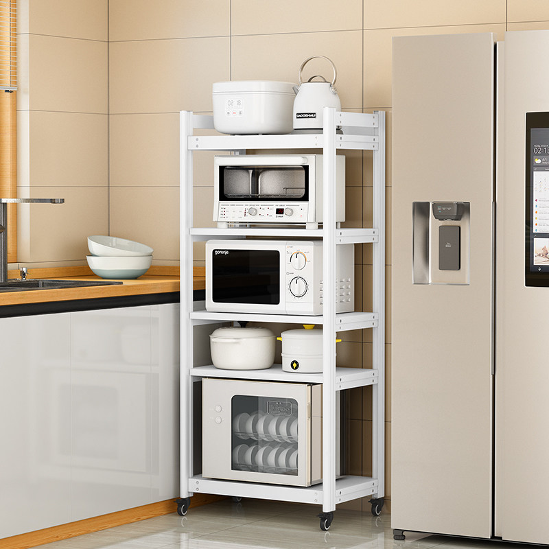 大尺寸厨房微波炉置物架多层落地嵌入式台式洗碗机烤箱置物柜收纳