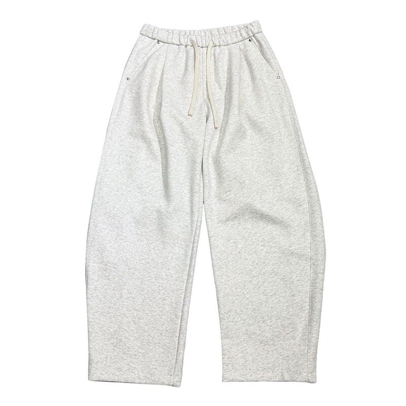 美式休闲宽松褶皱装饰渐变色弯刀卫裤男春季青年百搭阔腿直筒男裤