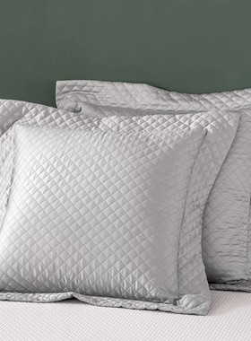 60支双股长绒棉靠垫靠枕全棉卧室床头宽边夹棉纯色简约枕套60*60