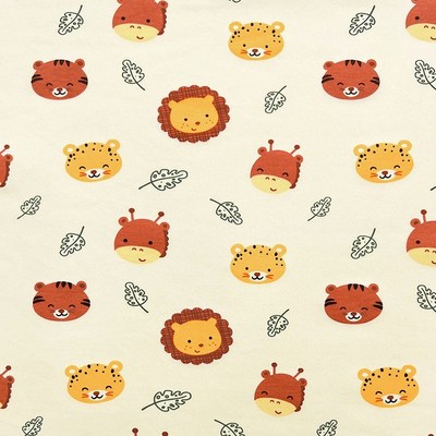 童装弹力秋衣舒绒棉莱卡双面布羊毛拉架磨毛卡通印花舒绒面料