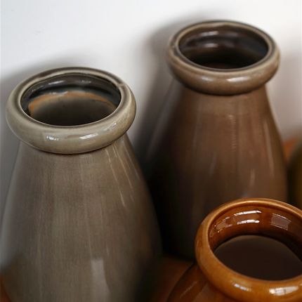 za*ah*e新中式冰裂纹陶瓷花瓶复古简约摆件客厅插花装饰民宿软装