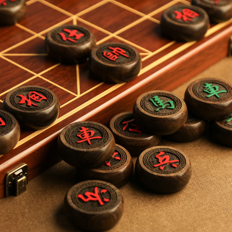 中国象棋实木便携折叠棋盘大号木质成人套装儿童学生送长辈