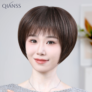 假发全头套女短发波波头中老年妈妈款日常整顶假发轻薄修脸显年轻