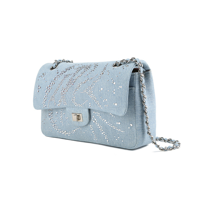 CIRCLECUSTOM水钻单肩斜挎小方包